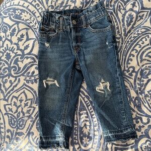 GAP Kids Distressed Paperbag Blue Jeans